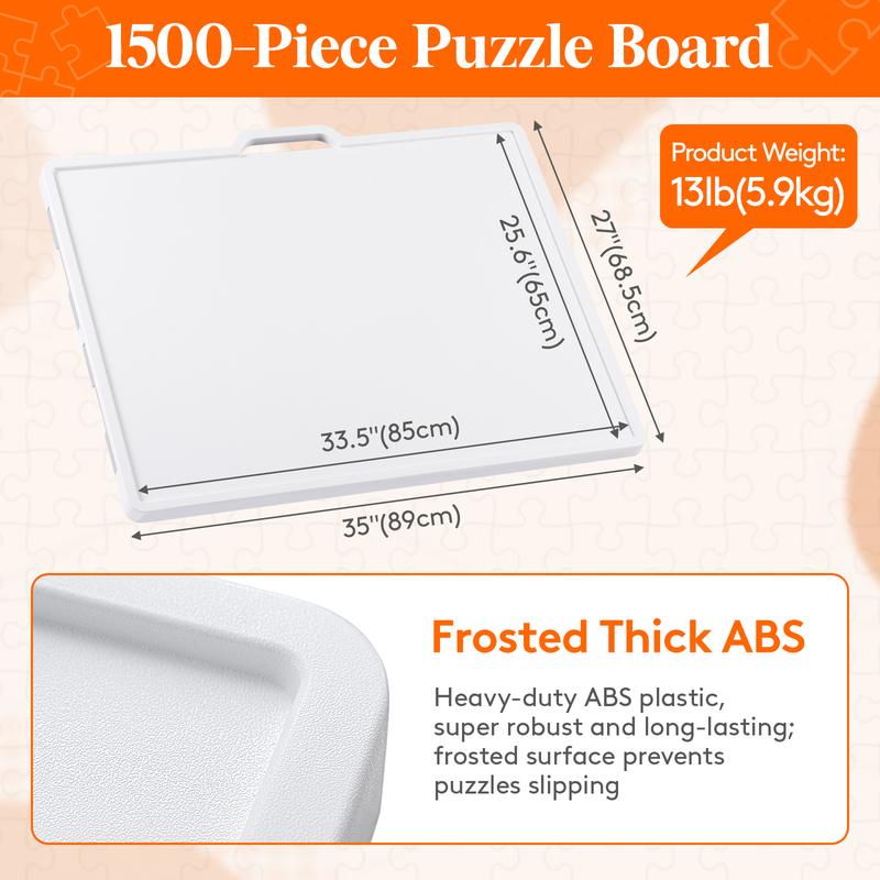 Lifewit 1500-Piece Jigsaw Puzzle Board with Drawers – Multiple Options: Rotating, Tilting, Adjustable Height, Ideal Gift for Puzzle Lovers