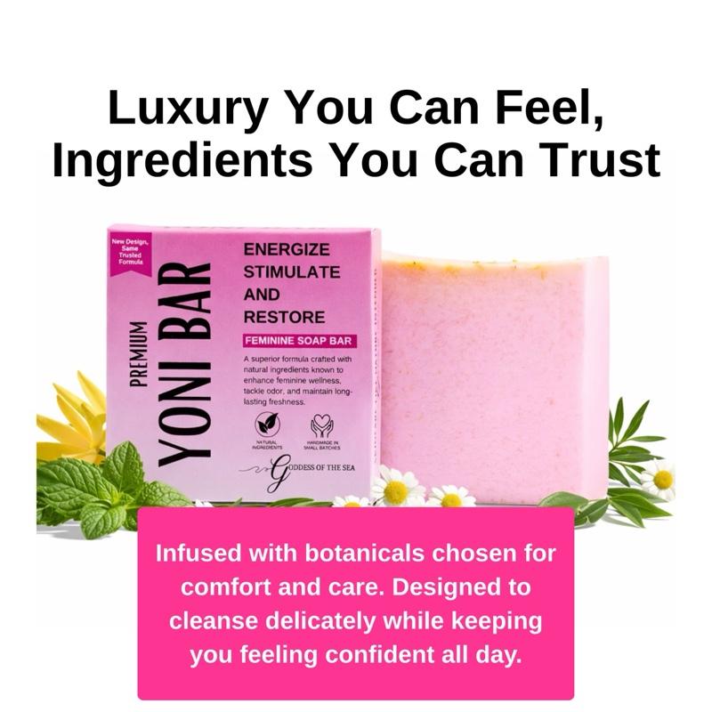 Premium Yoni Bar – Natural Feminine Care Soap for pH Balance, Odor Control & Hydration | Organic Herbal Ingredients | Gentle Yet Effective for Daily Intimate Hygiene | Handmade & Vegan