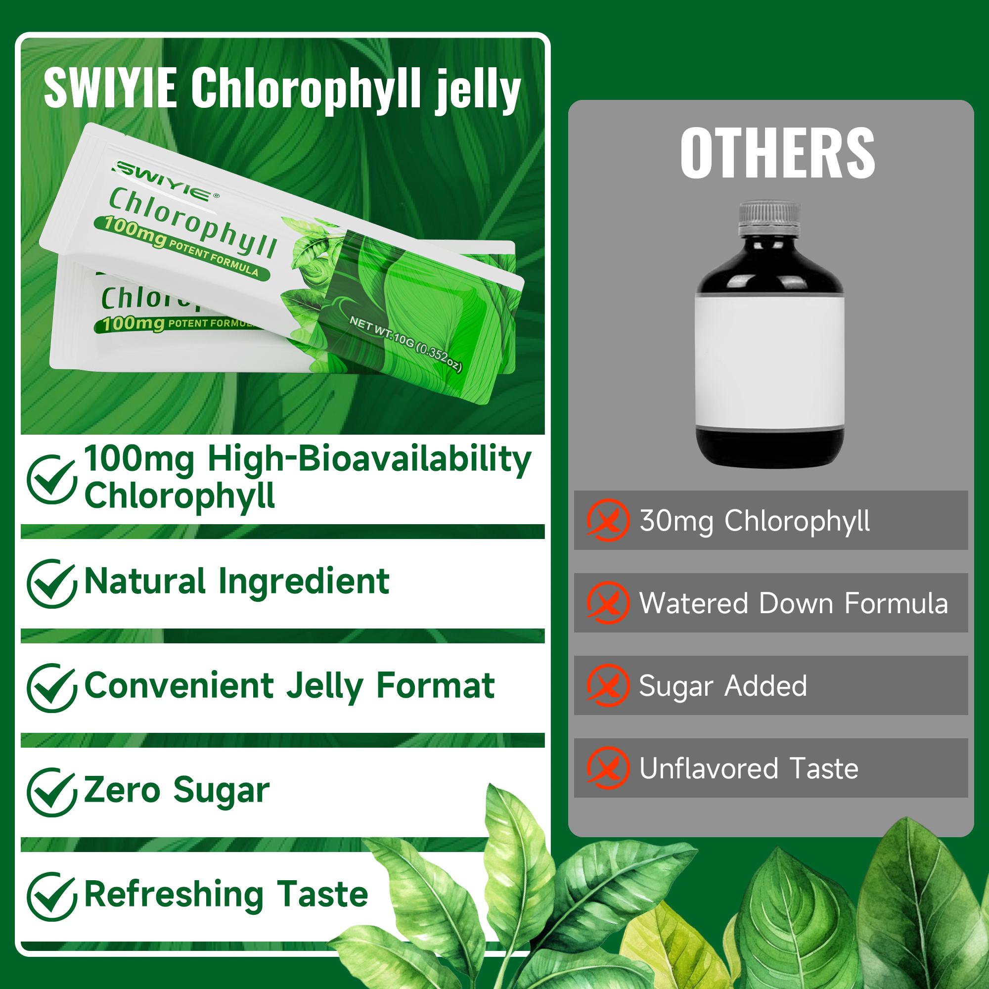 Swiyie Chlorophyll Jelly – Skin Clarity & Liver Support –, 30 Pack Edible Healthcare Fitness Dietary Natural Plant-Based, Portable, Vegan-Friendly Swiyie Chlorophyll Jelly – Skin Clarity & Liver Support –, 30 Pack Edible Healthcare Fitness Dietary Natural Plant-Based, Portable, Vegan-Friendly