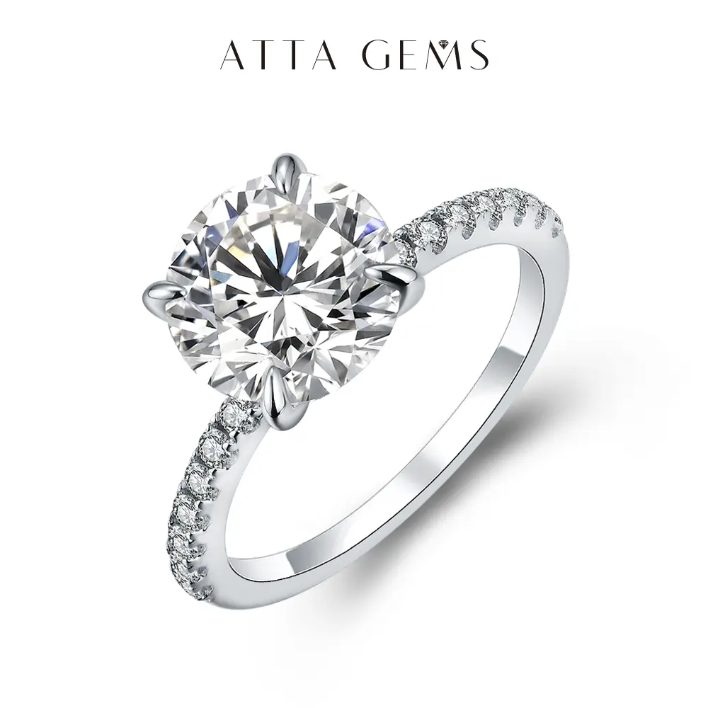 Women's 3CT Round Cut Synthetic Moissanite Ring, Wedding & Engagement Ring, Ideal for Daily Wearing, Birthday Gift R024, Engagement Rings summerwins tiktokshopbacktoschool