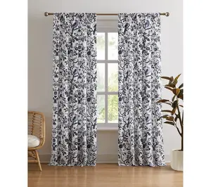Brooklyn Loom Ava Floral 50x84 Window Curtain