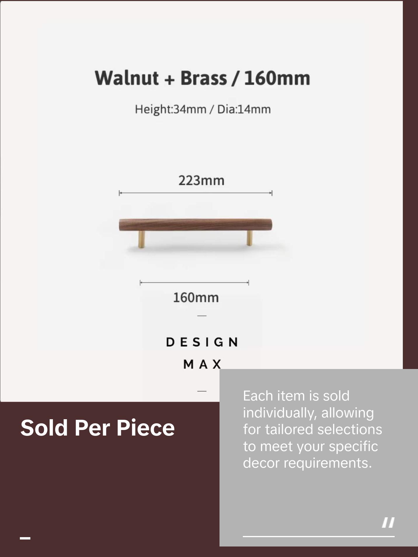 Premium Walnut and Solid Brass Hardware
