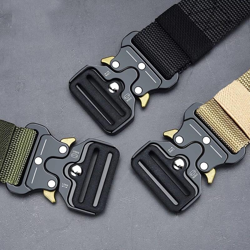 MEN Casual Military Tactical Army Adjustable Quick Release Belts Pants Waistband