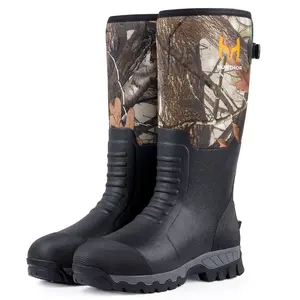 Hunthor Snake Boots for Men Waterproof, 6mm Neoprene Insulated Rubber Hunting Boots for Farm Work, Fishing and Wet Terrain Size 7-14
