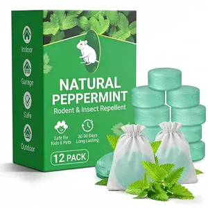 12 - Pack Popular Natural Rodent Repellent Balls! Infused with peppermint and lemon oil, these balls effectively deter squirrels, rats, spiders, and other pests. Safe, long - lasting, and easy - to - use for both indoor and outdoor applications.