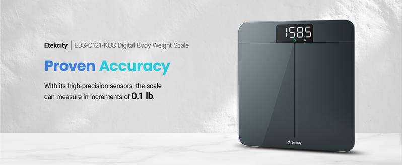 Etekcity Body Weight Scale, Digital Bathroom Scales for People, 0.05lb, LED Display & Large Clear Numbers,  400 lbs Healthcare, EBS-C121