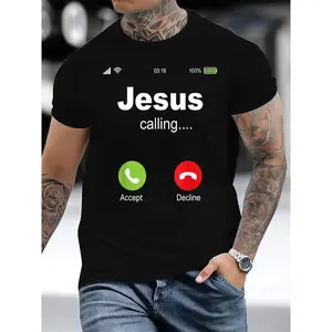 100% Cotton Jesus Calling - Christian Religious Bible Church T-Shirt..