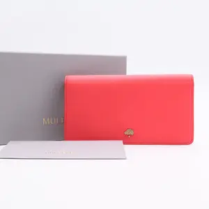 Pre-owned mulberry Leather Small Leather Goods Continental Wallet in Red, twins LDJ3087