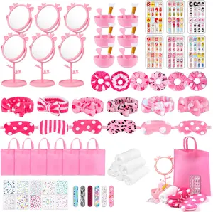 Valentine’s Day & Galentine’s Day Gifts Bulk Party Favors for Women Friends – 6‑Set Headbands Scrunchies Hairbrush Compact Mirror Powder + Gift Bags