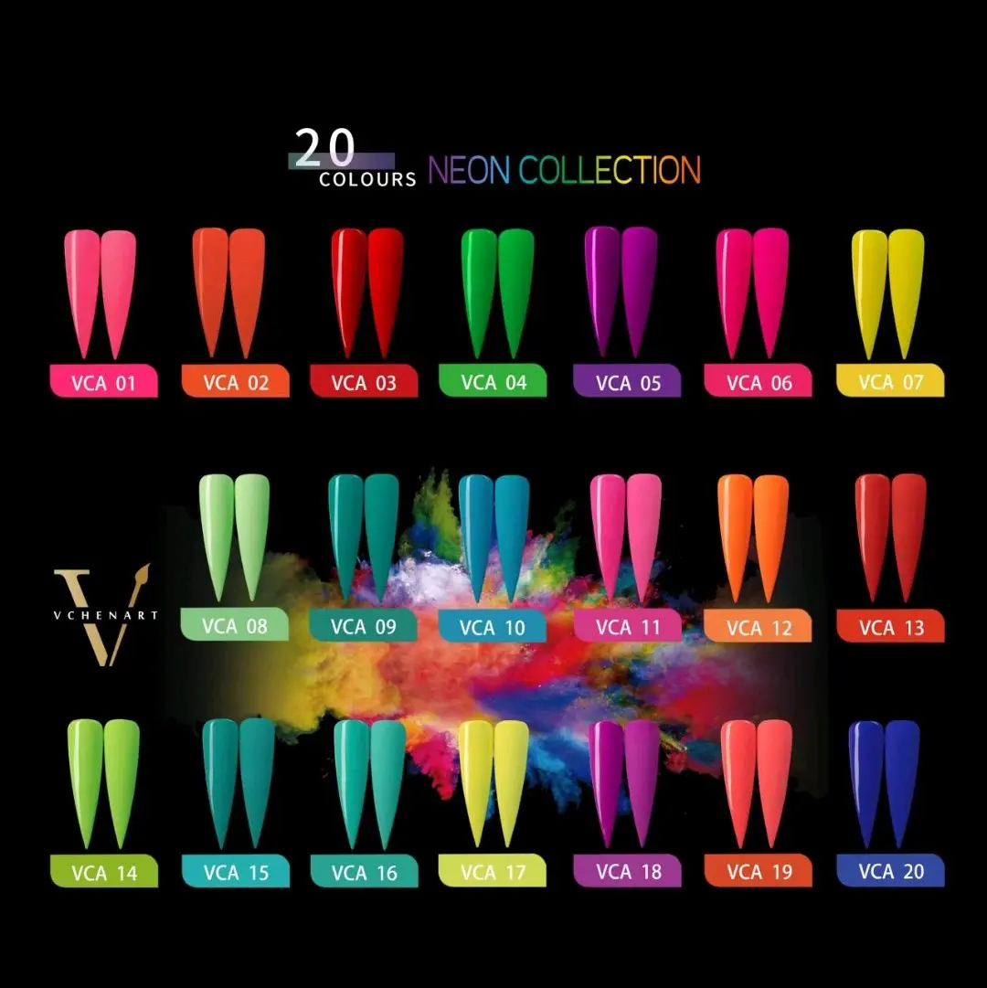 Vchenart + 20 Neon Gel Polish + High Pigment Nail Polish Nail Art Nail Care