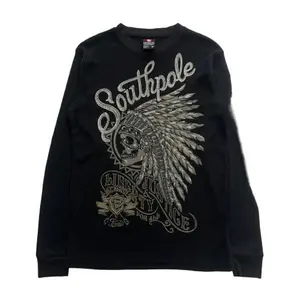 Southpole Grunge Cyber Y2K Long Sleeve Thermal Shirt - Trendy Streetwear Fashion For Men And Women Cotton Fit