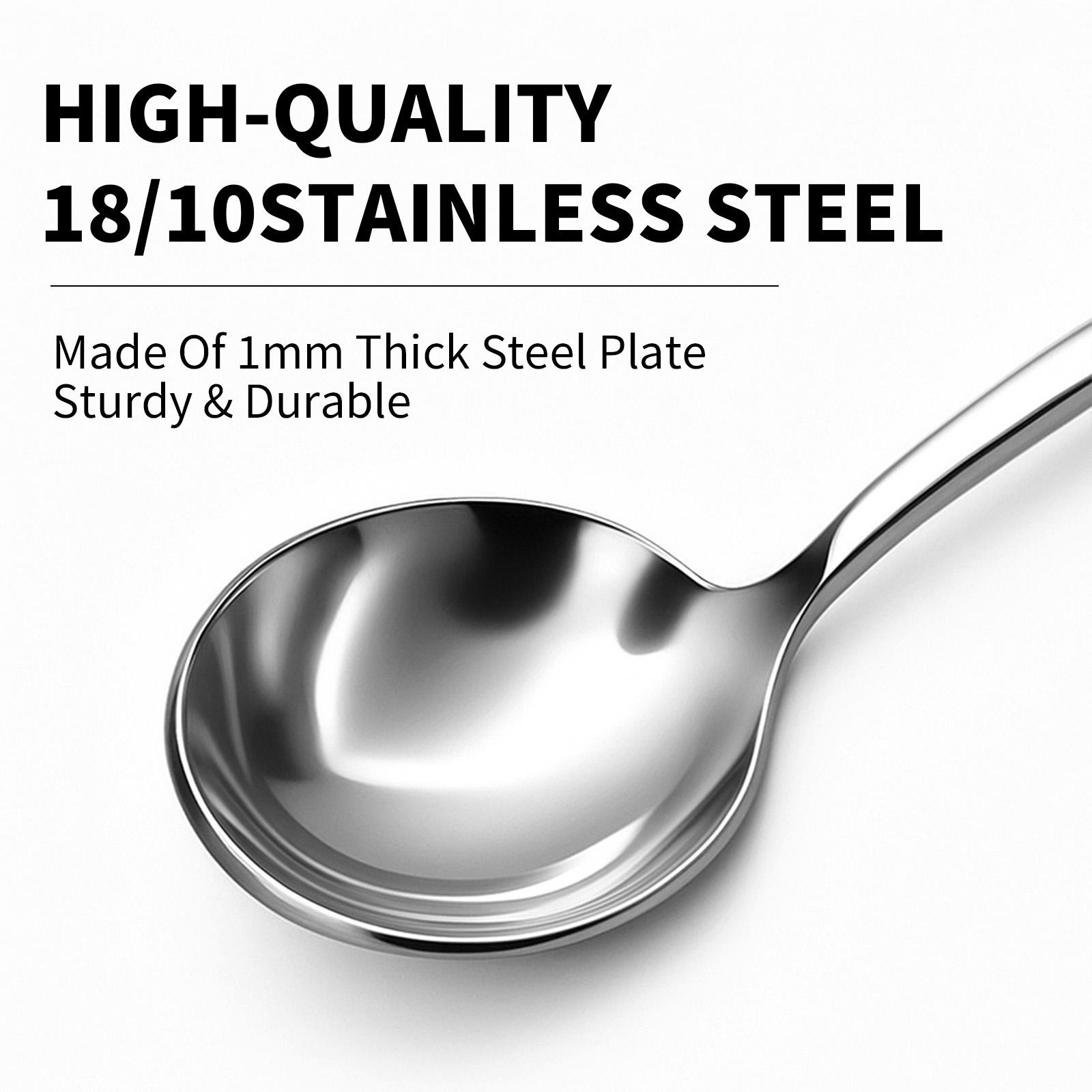 【AREL】Stainless Steel Spadle Set, Spoon & Ladle Hybrid, Cutlery, Tableware for Home, Kitchen & Dining,sohochic