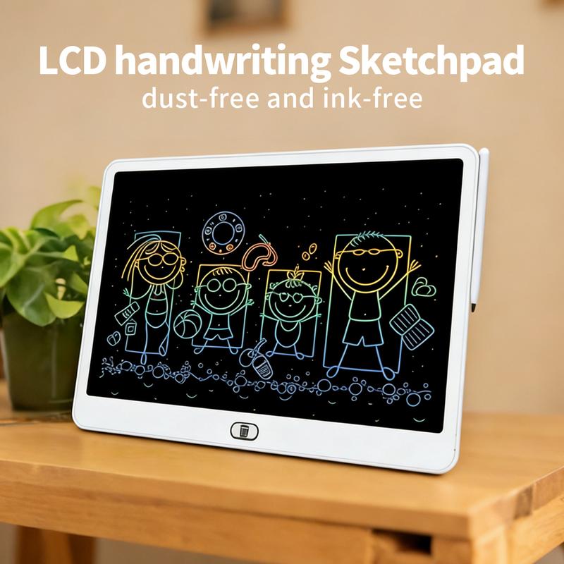 16-inch Oversized Screen Children's LCD Handwriting & Drawing Board One-click Clear Writing Practice Tablet Doodle Board for Kids Ideal Writing & Doodling TikTok Hot Item Fun Educational Tool