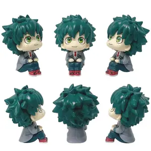 Anime Figure My Hero Academia Doll Look Up Model Doll Midoriya Izuku Figurine Q Version Bakugou Katsuki Desktop Ornaments