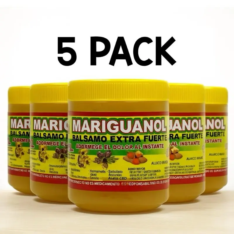 Extra Strength Arnica Balm, Fast-Acting Muscle & Joint Pain Reliever for Massage Therapy, 125g Jar (5 Pack), Massage Oil, External Use Only, 5 Pieces