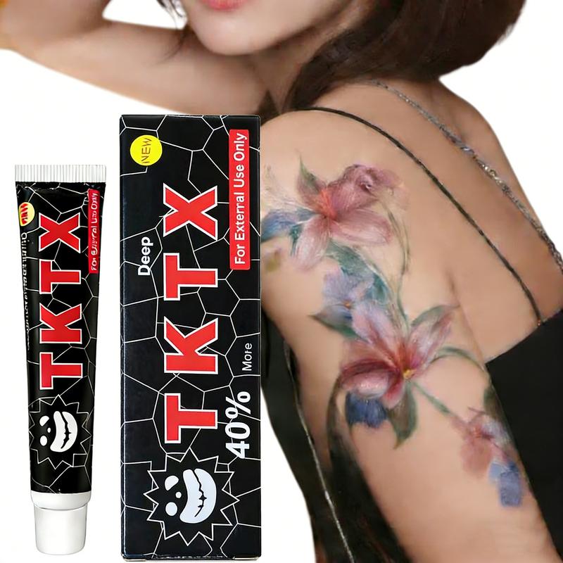 TKTX Tattoo Numbing Cream Maximum Strength 40% Enhanced Fast-Acting Topical Anesthetic – Pain Relief for Tattoos, Waxing & Laser Procedures