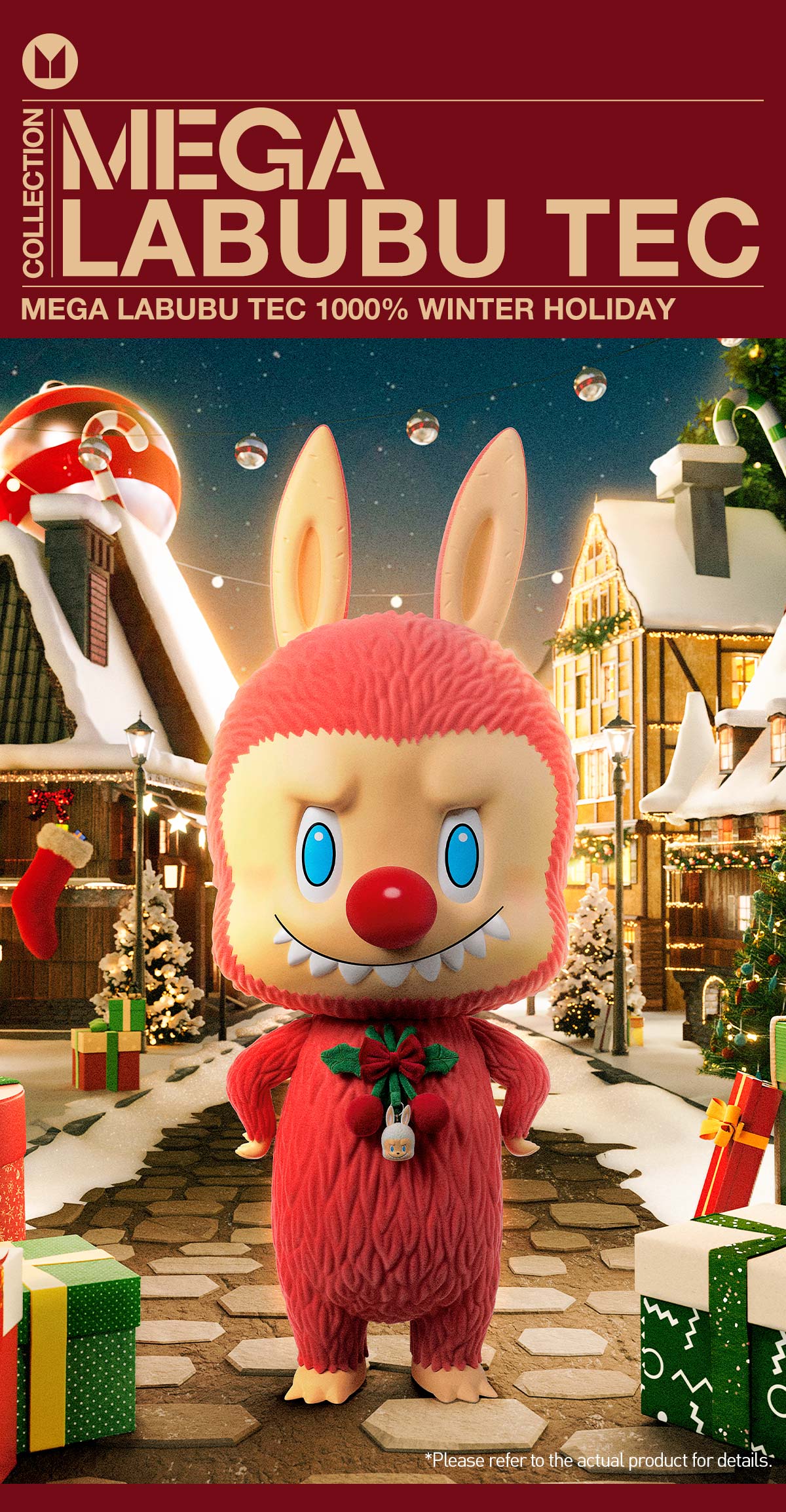 POP MART MEGA LABUBU TEC 1000% Winter Holiday - TikTok Shop