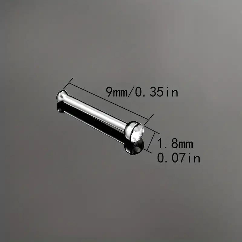 60pcs Colorful Stainless Steel Nose Ring, Nose Ring Set, Screw Nose Nail, Stainless Steel Piercing Nose Set, Body Piercing Jewelry Belly Button Piercing Hoop Set