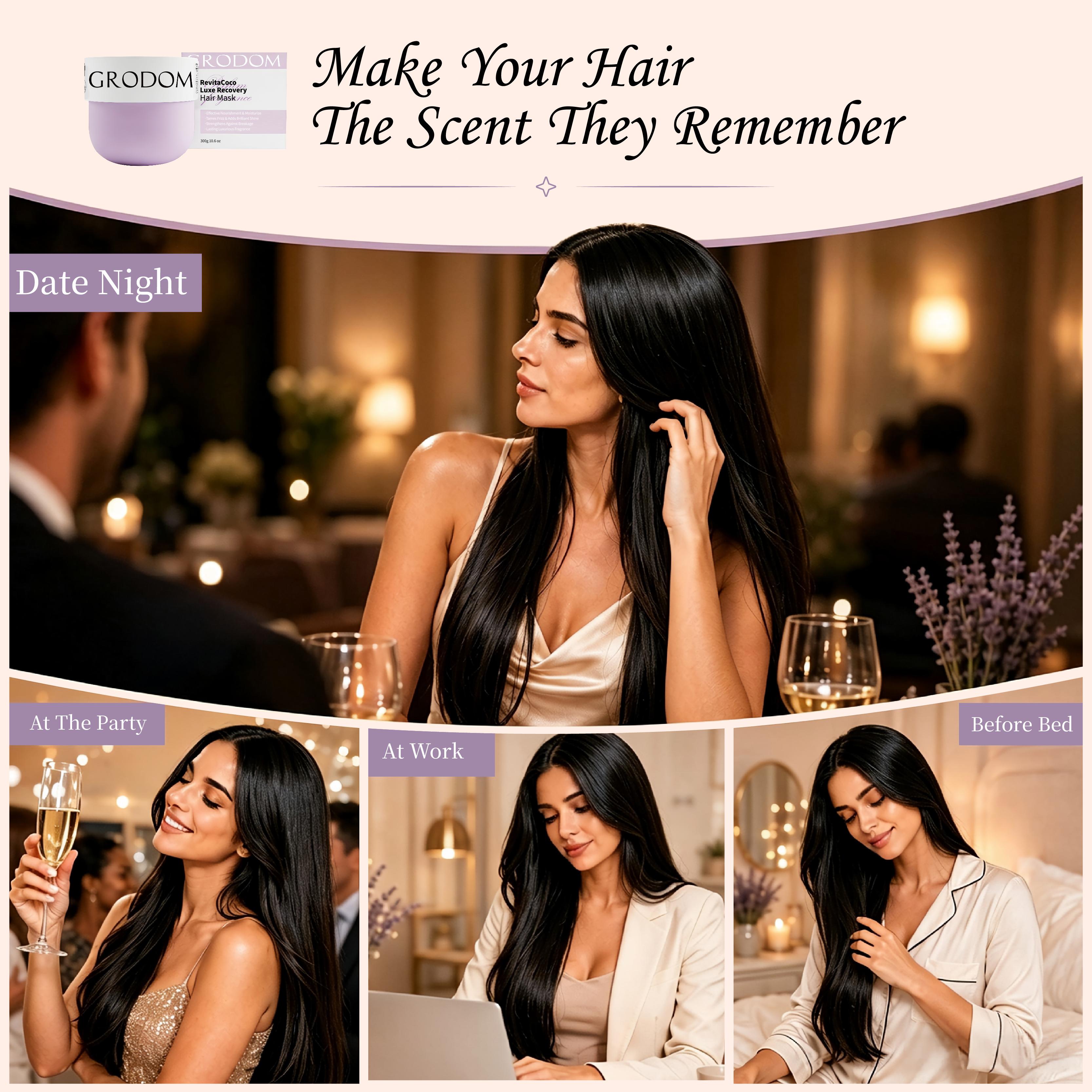 GRODOM Keratin Repair Hair Mask,Deep Conditioning Hair Treatment for Damaged Hair,Nourishing Moisturizing,Anti-Frizz Hydrating Hair Mask for Dry Curly 3A to 4C Hair,Color-Treated Hair Care,Cuticle repair,Long-lasting Fragrance,Pair with shampoo,300ml