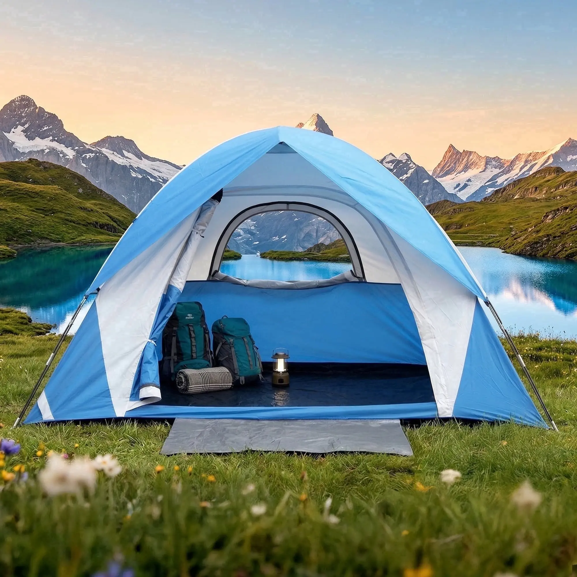 XL Outdoor Camping Tents Ultra-Lightweight and Portable for 2-Person Festivals Backyard  Hiking  Backpacking