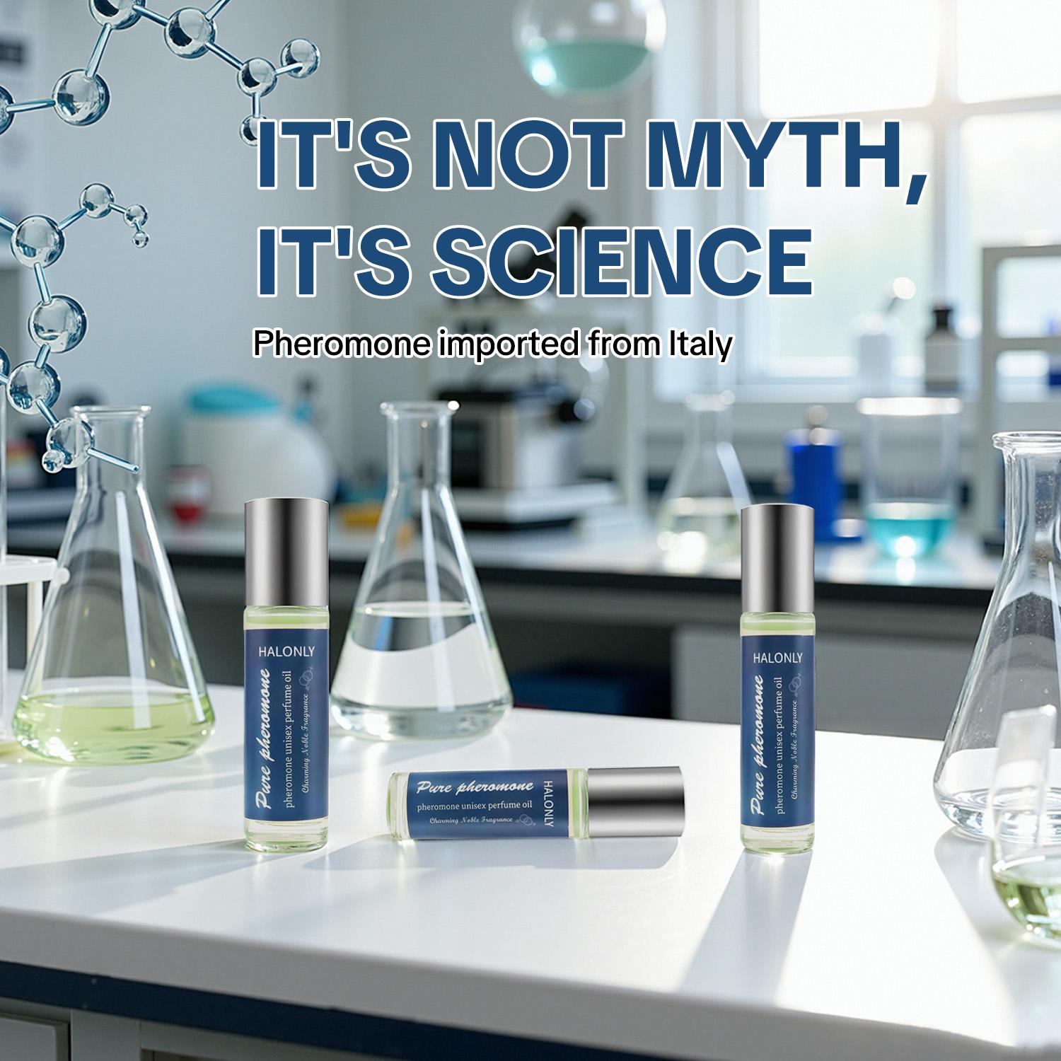 【Halonly】Roll-On Perfume - Unisex Pheromone Infused Essential Oil Perfume - Natural Fragrance, Long-Lasting, TSA Ready