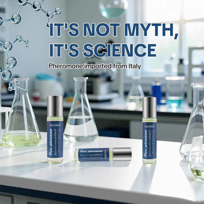 【Halonly】Roll-On Perfume - Unisex Pheromone Infused Essential Oil Perfume - Natural Fragrance, Long-Lasting, TSA Ready