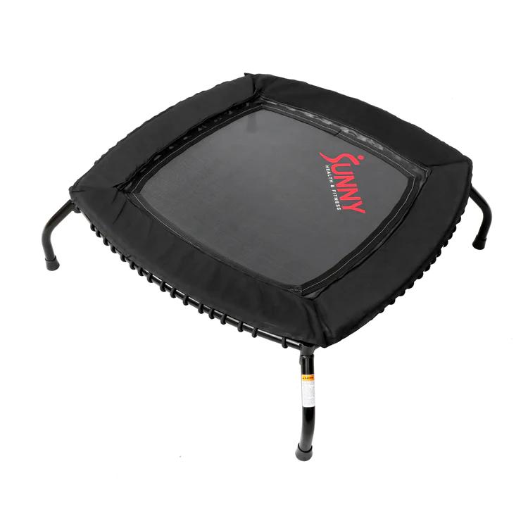Sunny Health & Fitness Fitness Trampoline, Home Gym Workout Fitness, 36" or 40" Square Mini Rebounder, Adjustable Elastic, Quiet Indoor/Outdoor, Easy Assembly, 285 lbs Capacity Sunny Health & Fitness Fitness Trampoline, Home Gym Workout Fitness, 36" or 40" Square Mini Rebounder, Adjustable Elastic, Quiet Indoor/Outdoor, Easy Assembly, 285 lbs Capacity