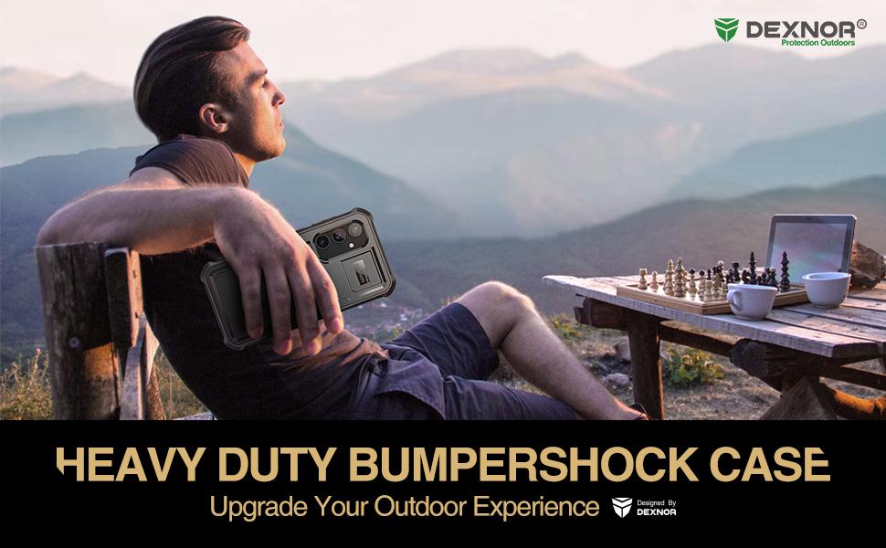 Dexnor Bumper Case for Samsung Galaxy S23 FE (2023), Full-Body Shockproof Rugged Heavy-Duty Protective Cover Dual-Layer Protection with 2 Front Frames & Built-in Screen Protector & Kickstand Dexnor Bumper Case for Samsung Galaxy S23 FE (2023), Full-Body Shockproof Rugged Heavy-Duty Protective Cover Dual-Layer Protection with 2 Front Frames & Built-in Screen Protector & Kickstand