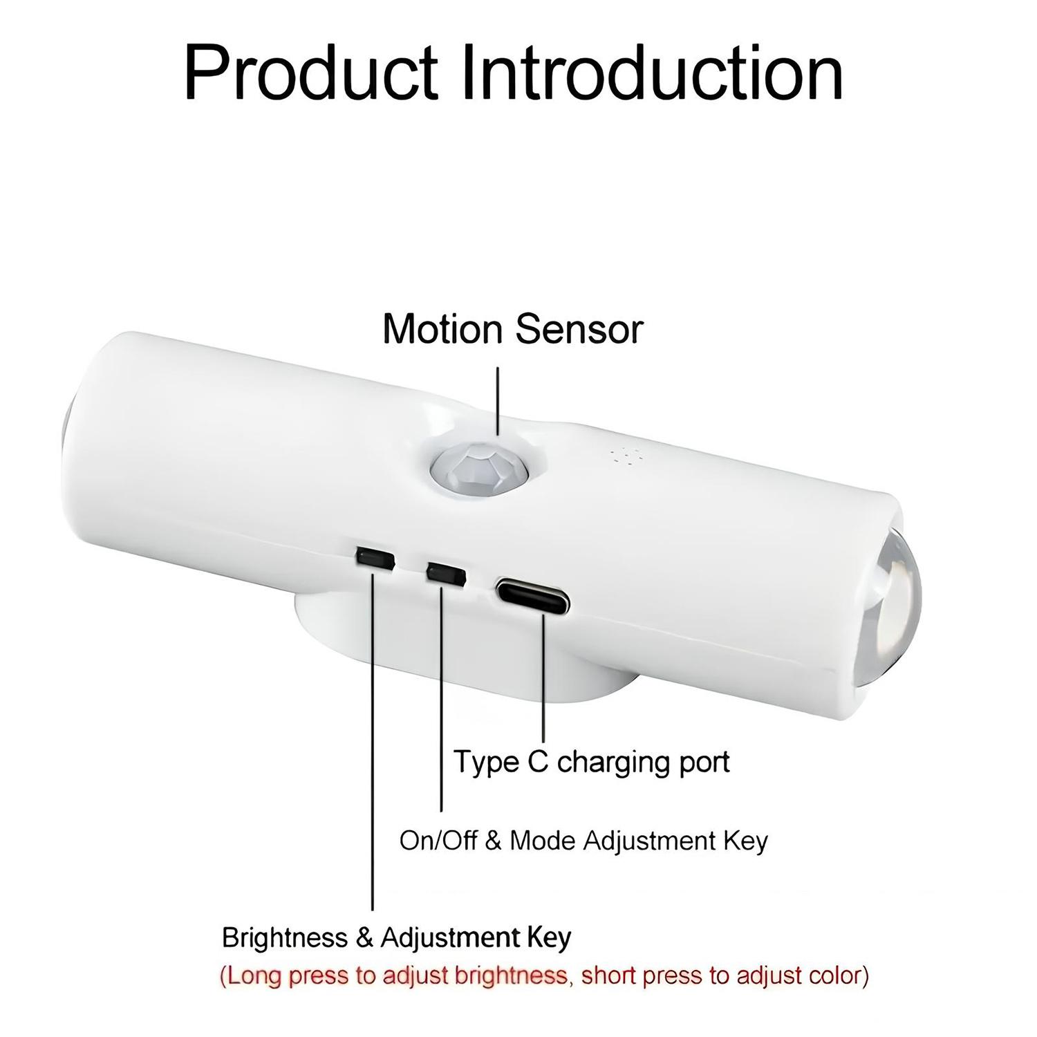 2Pcs Smart Rechargeable LED Night Light with Motion Sensor – RGB Gradient Ambient Lighting, Dimmable Wall Lamp, Magnetic & Stick-On Design, USB Convenient Charging, Long-Lasting Battery, Perfect for Halloween Decor, Bedroom, Stairs, Hallway & Entryway 2Pcs Smart Rechargeable LED Night Light with Motion Sensor – RGB Gradient Ambient Lighting, Dimmable Wall Lamp, Magnetic & Stick-On Design, USB Convenient Charging, Long-Lasting Battery, Perfect for Halloween Decor, Bedroom, Stairs, Hallway & Entryway