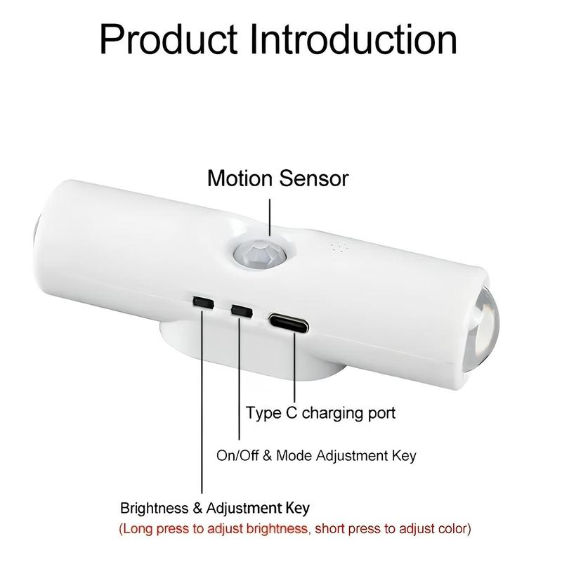 2Pcs Smart Rechargeable LED Night Light with Motion Sensor – RGB Gradient Ambient Lighting, Dimmable Wall Lamp, Magnetic & Stick-On Design, USB Convenient Charging, Long-Lasting Battery, Perfect for Halloween Decor, Bedroom, Stairs, Hallway & Entryway 2Pcs Smart Rechargeable LED Night Light with Motion Sensor – RGB Gradient Ambient Lighting, Dimmable Wall Lamp, Magnetic & Stick-On Design, USB Convenient Charging, Long-Lasting Battery, Perfect for Halloween Decor, Bedroom, Stairs, Hallway & Entryway