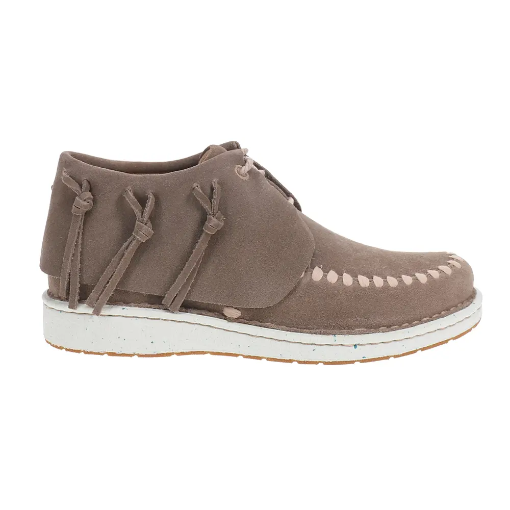 Justin Boots Womens Teepee Fringe Moc Toe Casual Boots Ankle - Brown