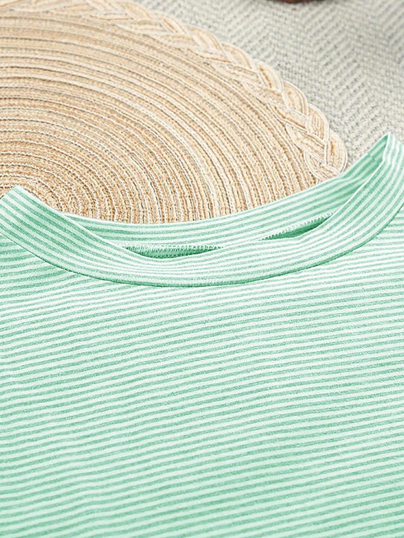 Two-piece set Simple Four Seasons Spring and Summer Contrast Stripes Casual Loose Knit Short Sleeves Tops Side Slits Shorts Home Clothes Set Suitable for Home Use Silk Satin Lace Pajama Set pajamas Striped Beach organic fabric Two-piece set Simple Four Seasons Spring and Summer Contrast Stripes Casual Loose Knit Short Sleeves Tops Side Slits Shorts Home Clothes Set Suitable for Home Use Silk Satin Lace Pajama Set pajamas Striped Beach organic fabric