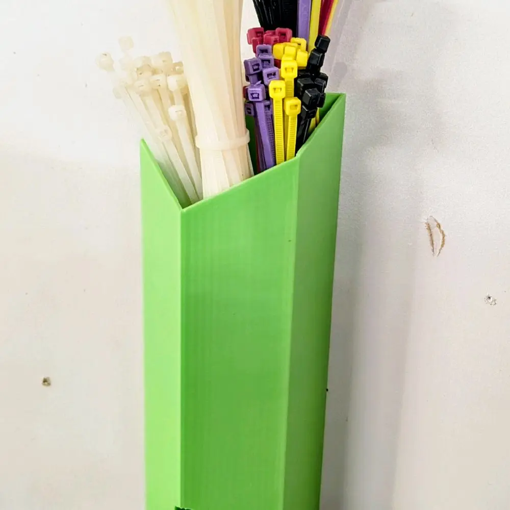 Wall Mounted Large Zip Tie Holder 3d Printed