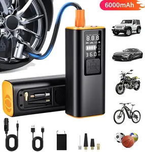 Cordless Portable Tire Inflator 150PSI for Car, Smart Auto-Stop Air Pump with Bright Light, Lightweight & Easy Use, Christmas Gift Choice