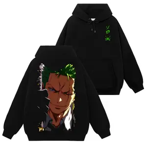 [Ace Shop] Roronoa Zoro King Of Hell - One Piece Op #77 Hoodie T-Shirt Sweatshirt Retro Vintage Unisex Graphic 90s Cotton, Gift For Wibu, Anime Manga Y2K Streetwear
