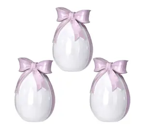 7.5" Resin Egg With Bowtie By Valerie