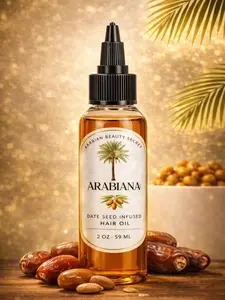 Arabiana Date Seed Infused Hair Oil - Deep Nourishing Oil for Healthy-Looking, Shiny Hair