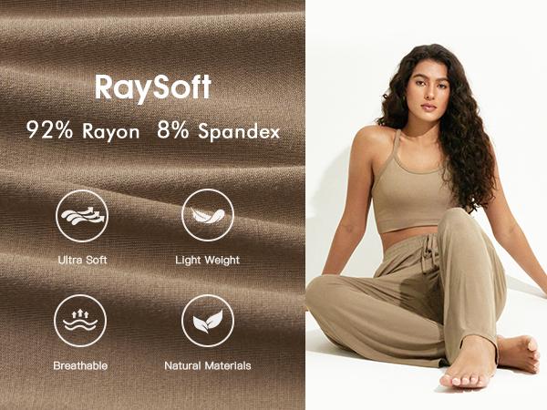 ODODOS Women's Lounge Pants with Pockets Drawstring Lightweight Loose Comfy Casual Pajama Pants-28/30" Inseam