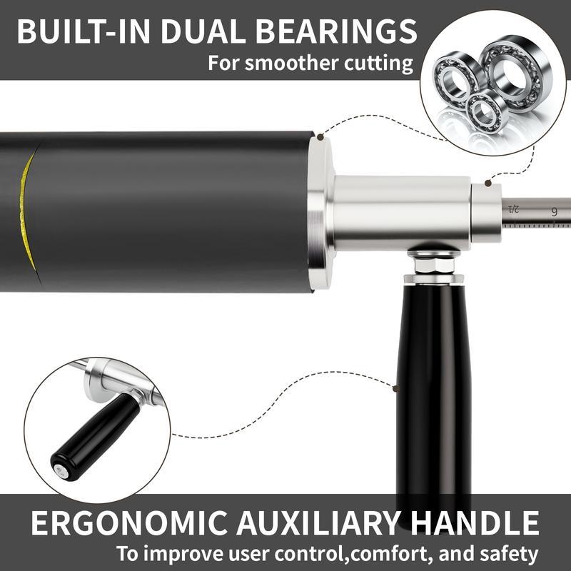 PVC Pipe Inside Cutter with Diamond Grit Cutting Wheel and Handle, Fit for 1-1/2 Inch to 8 Inch,7 Inch Adjustable Cutting Depth,1/4in Hex Shank Fit for Impact Drivers and Drills,TikTokShopBlackFriday adjustable depth gauge