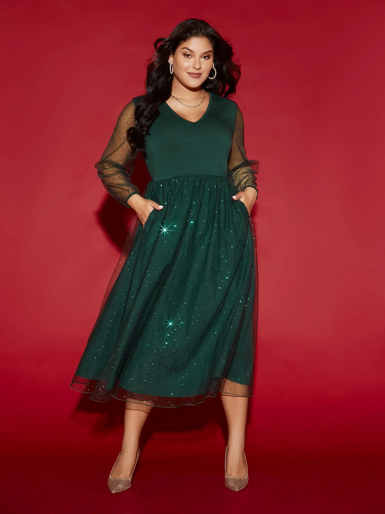 formal bloomchic dresses Crimson Embellished Fairy Dress (M/L) main image 0