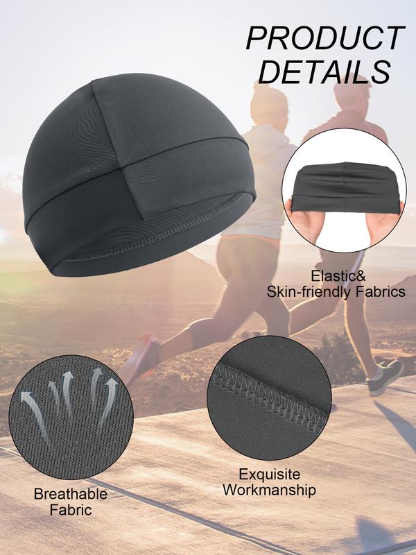 Simple Style Plain Color Skull Beanie for Men & Women, Casual Sporty Breathable Beanie Hat for Outdoor Sports for Men & Women, Fitted Hats