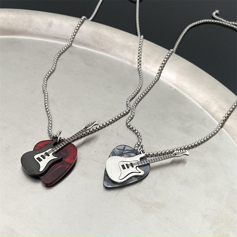 Rock Guitar Pick Necklace Perfect Gift for Guitarists & Music Fans