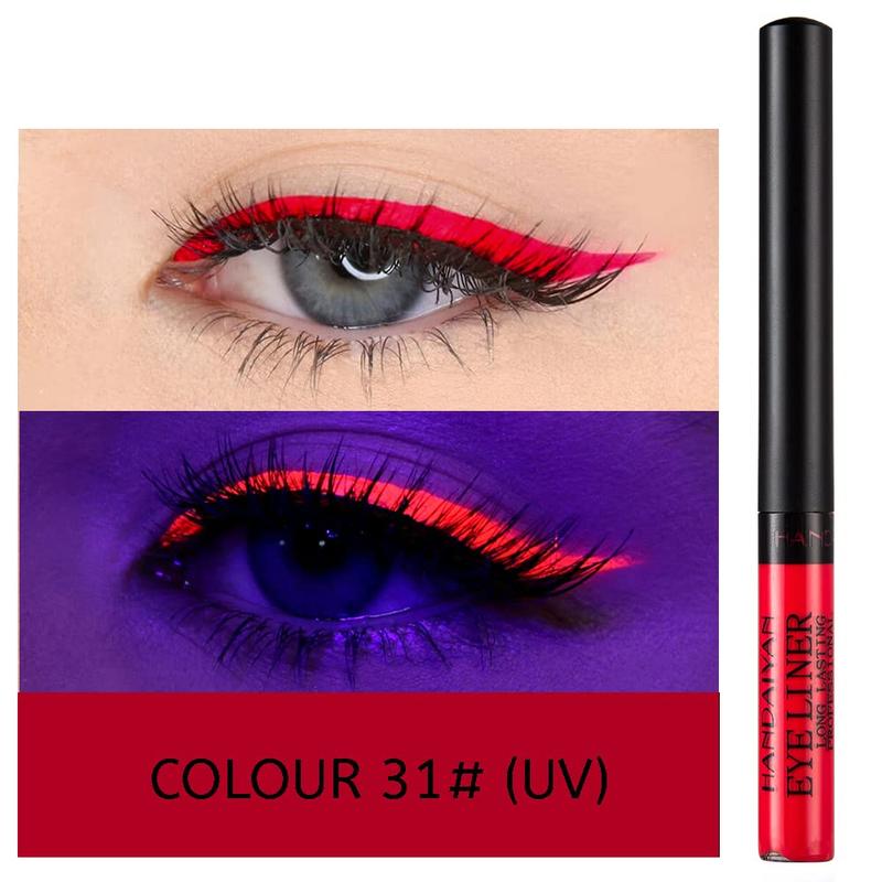 BestLand 12 Colors Matte Liquid Eyeliner Set Colorful UV Neon Eyeliner Pencil Pigmented Waterproof Smudgeproof Long Lasting Eye Liner Xmas Christmas Festival Makeup Gift Kit for Women