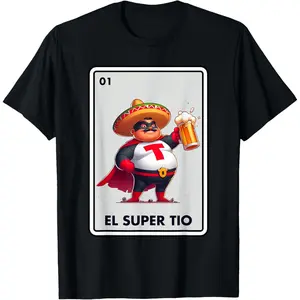 Mexican Uncle Drinking Lover TIO El TIO Mexican Bingo Card T-Shirt