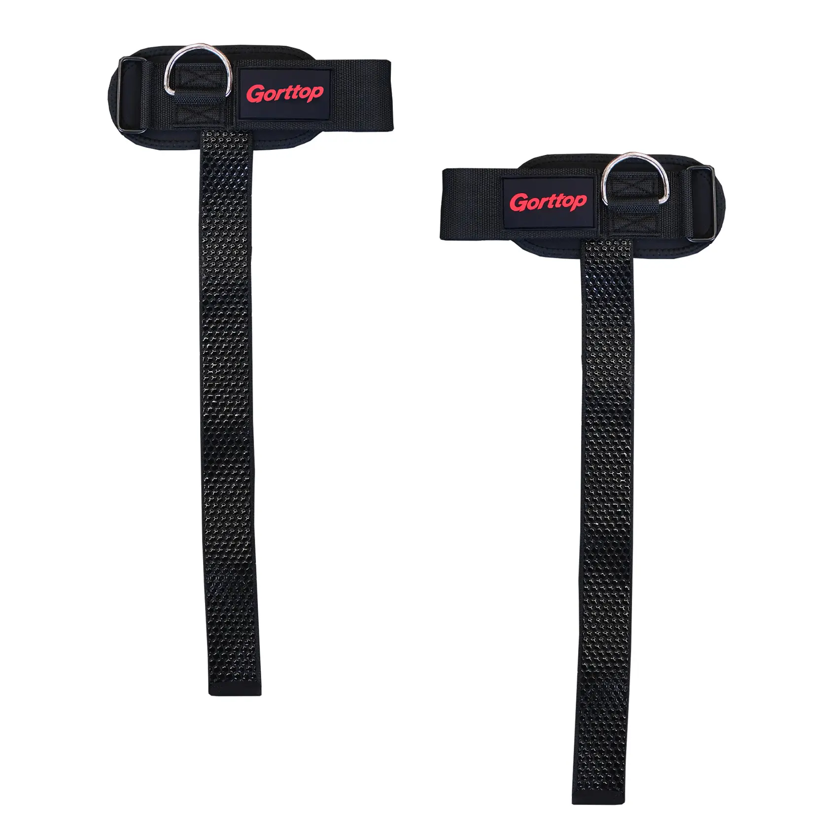 Gorttop Reinforced D-Ring Lifting Straps - Unisex Fitness Exercise Accessories, Heavy Duty Weight Lifting Wrist Wraps with Anti-Slip Grip, Secure Wrap Wrist Support for Deadlifts, Powerlifting Gym Training