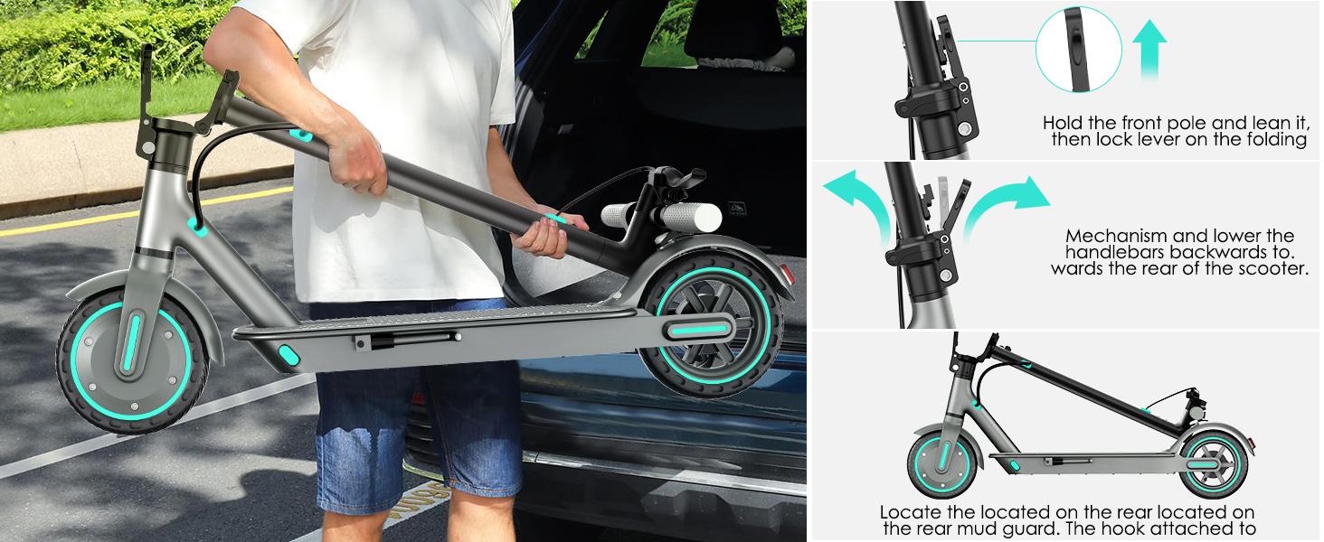 350W Powerful Motor Electric Scooter for Adults & teenagers,  Long Range 14-22 Miles,Max.speed 19Mph,3-speed adjustable, 36V 7.8A/10.5Ah Battery Portable Foldable Commuting E-Scooter with smart app control