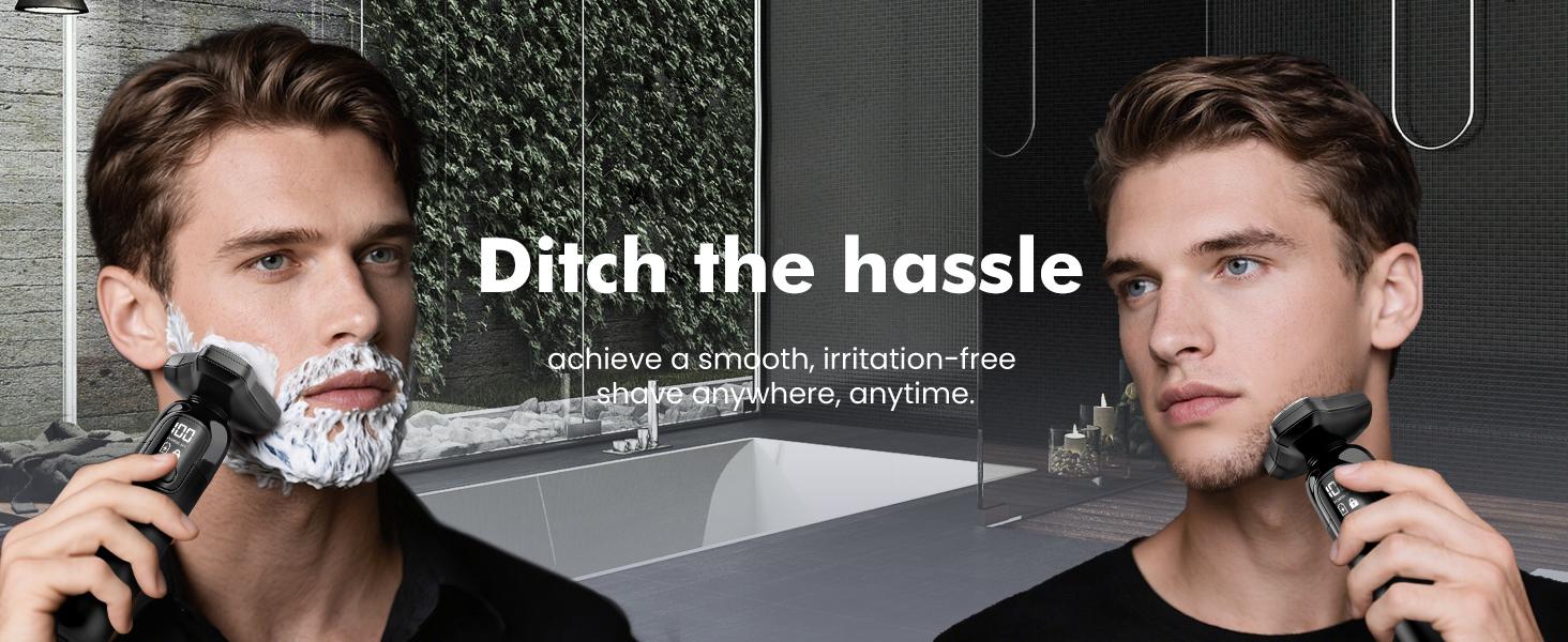 Akunbem Electric Razor for Men 3-in-1 Cordless Shaver 3-Blade Rotary Shavers Wet/Dry for Beard Nose & Face, IPX7 Waterproof Fast Charge Travel Trimmer Grooming Set ,Groin Hair Trimmer, Ball Trimmer for Men ,for Men & Bald Head Shaving,men shaver,2026 Akunbem Electric Razor for Men 3-in-1 Cordless Shaver 3-Blade Rotary Shavers Wet/Dry for Beard Nose & Face, IPX7 Waterproof Fast Charge Travel Trimmer Grooming Set ,Groin Hair Trimmer, Ball Trimmer for Men ,for Men & Bald Head Shaving,men shaver,2026