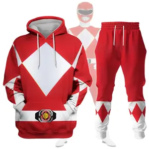 Red Ranger Mighty Morphin Hoodie and Jogger Set