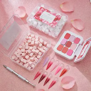 PAT PAINTING GEL Ombre & Aura Nail Art P05 Pinky Promise 15g Ultra-Pigmented Smooth Gel Valentine Shades with 90-100 Sponges