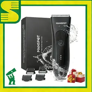 Manspot LADYSPOT4 in 1 Electric Bodyandwomen Hair Shaver - Groin Hair Trimmer, Ball Trimmer for Men with Replaceable Ceramic Blade Heads, USB Recharge, 90 Minutes Shaving,Waterproof, Safe & Gentle Trimming, Quick Gifts